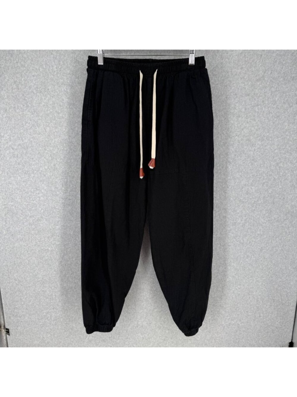 Kidoriman Mens Harem Jogger Pants Japanese Size XL Black Pockets Drop Crotch